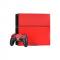 Generic Carbon Fiber Texture Decal Stickers For Ps4 Game Console(red)