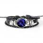 Generic Men Women 12 Constellation Leather Bracelet Hand-woven Wristband Jewelry Gifts