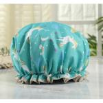 Fashion High Quality Double Layer Shower Cap-Blue