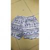 Generic Breathable Beach Shorts Elastic-Waist Printing Shorts With Drawstring For Male-blue&white-M