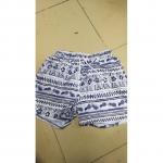 Generic Breathable Beach Shorts Elastic-Waist Printing Shorts With Drawstring For Male-blue&white-M