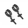 Fashion Black Cross Male Earings