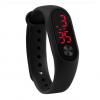 Generic Casual Sports Bracelet Watches Digital Candy Color Silicone Wrist Watch-black
