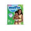 Molfix DAY&NIGHT MIDI (MEDIUM) 6.1-9Kgs Jumbo Pack, Size 3, Count 72