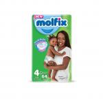 Molfix Day&night Maxi (Large) 9.1-15Kgs Jumbo Pack, Size 4, Count 64