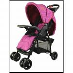 Top Foldable Baby Stroller With Universal Casters- Light Pink