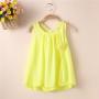 Fashion TA Kids Baby Girls Soild Color Sleeveless Tutu Dress Pageant Party Long-Yellow