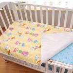 Generic Waterproof Mattress Pad Baby Diaper Changing Pads Newborn Breathable Baby Nappy Reusable Washable Mat - 50x68cm - Yellow
