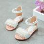 Fashion GIRLS SANDALS WITH PEARLS QUALITY KIDS SHOES-WHITE