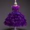 Fashion Girl Sleeveless Lace 3d Flower Tutu Holiday