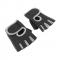 Generic Half Finger Training Gloves Sports Mitts Weightlifting Gloves For Men Women Black With Gray Edge