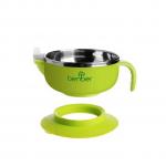Generic Stainless Steel Feeding Bowl With Handle For Toddlers Insulation Sucker Green