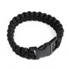 Generic Koaisd Paracord Bracelet 550 Rope Survival Buckle Tent Tight Braided Black