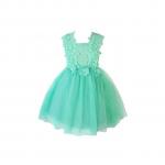 Generic Girl`s Sleeveless Knee Floral Lace Length Skirt Dress (1-7yrs)