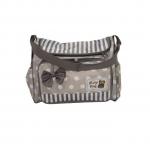 Baby Kingdom 1 Piece Medium Size Multi functional Diaper Bag - Grey & White .