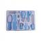 Generic Baby Care Classy Baby Grooming Kit With A Clear Pouch - Blue