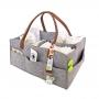 Generic Portable Non-woven Cloth Mummy Bag Bladder Multi-functional Diaper Stack gray