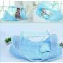 Generic Happy Baby Portable Baby Cot Mosquito Net - Colour Sky Blue