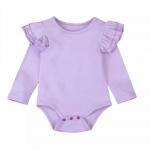 Fashion Purple Baby Girl Long Sleeves Onesie Body Suit