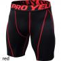 Generic Summer Quick Dry Men Shorts Elastic Running Jogging Tights Stretchy Fitness Gym Shorts Yoga Training Shorts Basketball Cycling Shorts - Red