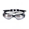 Generic Electroplating Anti-fog Silicone Swimming Goggles With One-piece Ear Plugs For Adults(Black)