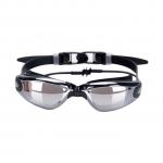 Generic Electroplating Anti-fog Silicone Swimming Goggles With One-piece Ear Plugs For Adults(Black)