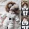 Fashion Winter Infant Baby Boy Girl Romper Jacket Hooded Jumpsuit Warm Thick Coat Outfit