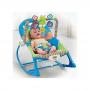 Generic Infant To Toddler Baby Rocker With Musical Toy Bar & Vibrations- BLUE