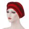 Generic Dual Color Folding Cap Solid Color Muslim Hat Women`S Makeup Headscarf Cap-red