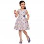 Ceemee Peach Sleevess Cotton Dress