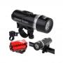 Generic Waterproof Lamp Bike Bicycle Front 5 LED Head Light + Rear Safety Flashlight