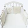 Generic New Crib Bumper Safety Baby Infant Bed Cot Protector Toddler Nursery Bedding 6PC#Beige