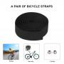 Generic 1 Pair Road Bike Bicycle Handlebar Bar Grip Wrap Ribbon Tape + 2 Bar Plugs-Black