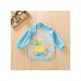 Generic 2pcs/lot Baby Boy Long Sleeve Feed Bib Children Plaid Cotton Waterproof Anti Dirty Clothing Overclothes Baby Supplies Overclothes - Blue