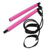 Generic Multifunctional Pilates Bar With Resistance Band Yoga Pull Bar For Gym Fitness Bodybuilding Training Sports Pink