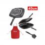Dessini Double Grill Pan 40CM (Free Apron & Spatula)