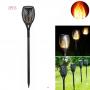 Generic LED Flame Lamp 96LED Solar Fire Lights Garden Decoration-black