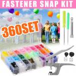Generic 360 Sets Plastic Fastener Snap Kit Pliers T5 Buttons Hand-he