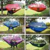 Generic 260x140CM Mosquito Net Double Hammo - Sapphire Blue & Green)