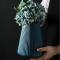 Generic Flower Vase Decoration Plastic Flower Pot Houswarming Gift Blue Style