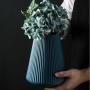 Generic Flower Vase Decoration Plastic Flower Pot Houswarming Gift Blue Style