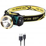 Generic Mini IR Sensor Headlight Induction Usb Rechargeable Lantern Headlamp Flashlight Head Torch by 18650 Batterry BIL