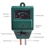 Generic 3 In 1 PH Tester Soil Water Moisture Light Test Meter Detector Garden Square Shape