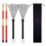 Generic 2pcs Drumsticks Drum Sticks Brush With Storage Bag For Folk Music