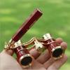 Generic Metal 3 X 25 Lady With Handle Chrome Double Cylinder Telescope(Wine red )