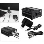 Generic 48V  Power Supply And XLR 3 Pin Cable For Microphone Music