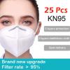 KN95 25 Pcs KN95 Masks,Reusable Mask ,5 Layers Of Filtering N95 Mask, Anti Virus & Bacteria, Anti-dust