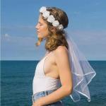 Generic Rose Flower Crown Veil for Bachelorette / Bridal Shower Party