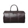 Fashion Brown Leather Weekender Bag With Shoe Compartment