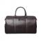 Fashion Brown Leather Weekender Bag With Shoe Compartment